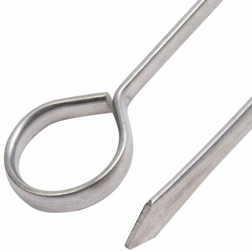 12 inch BBQ Skewers Set of 24, Used for Barbecuing Meat, Poultry, Seafood, Vegetables, Cheese Perspective: bottom