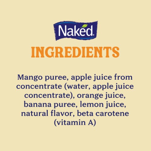 Naked Juice Mighty Mango Flavored 100% Fruit Smoothie Blend Perspective: bottom