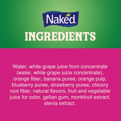 Naked Juice Lower Sugar Berrylicious Flavored Smoothie Blend Perspective: bottom