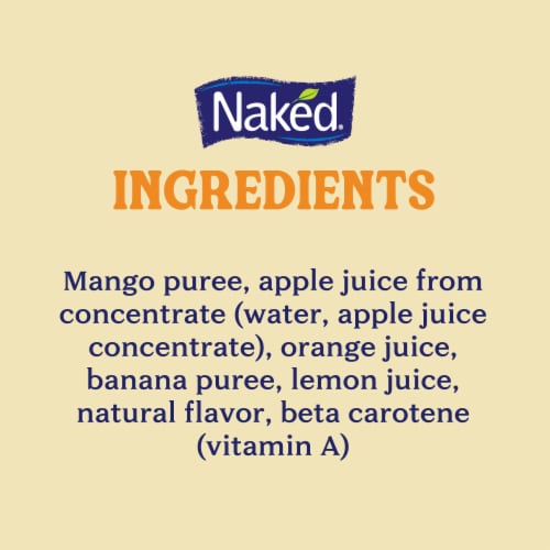Naked® 100% Juice Mighty Mango Fruit Smoothie Perspective: bottom