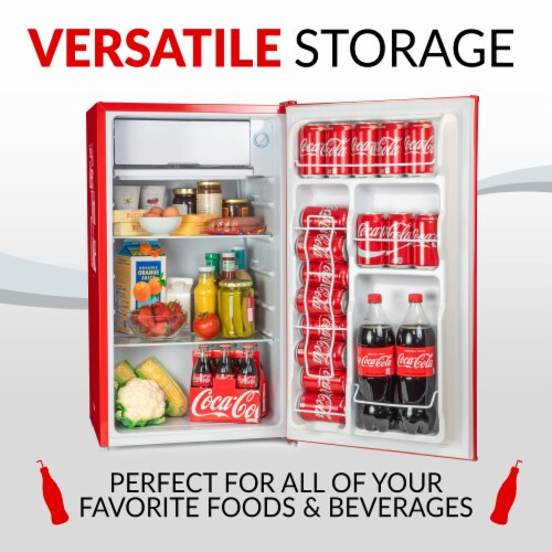 Coca-Cola Refrigerator with Freezer - Red Perspective: bottom