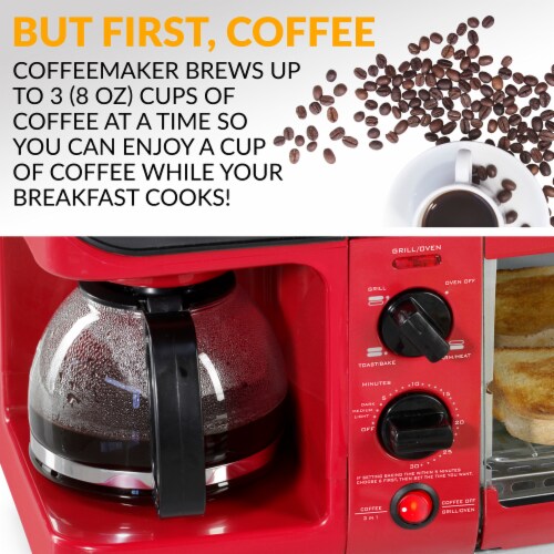 Nostalgia Retro 3 in 1 Family Breakfast Station Red 1 ct Pick n Save