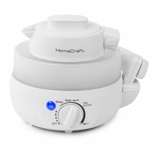 HomeCraft Collapsible Electric Water Kettle - White Perspective: bottom