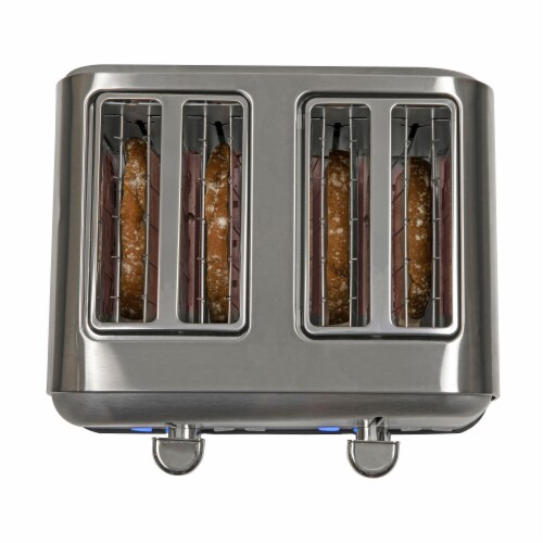 HomeCraft Stainless Steel 4-Slice Toaster - Silver Perspective: bottom