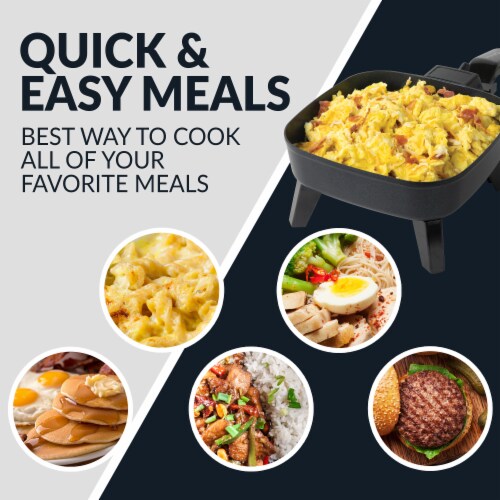 HomeCraft Electric Non-Stick Skillet - Black Perspective: bottom