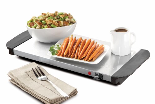 HomeCraft 3-Station Stainless Steel Buffet Server & Warming Tray Perspective: bottom