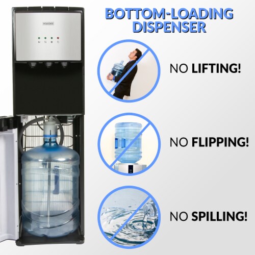 Igloo Hot Cold & Room Temperature Bottom Load Water Dispenser Perspective: bottom