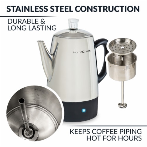 HomeCraft Stainless Steel Coffee Percolator Perspective: bottom