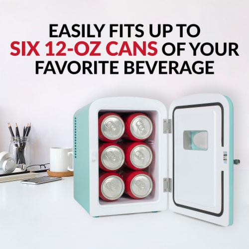 Nostalgia Retro Mini Refrigerator - Aqua Perspective: bottom