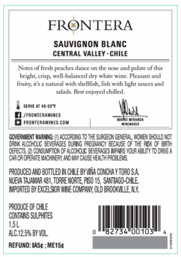 Frontera Sauvignon Blanc Perspective: bottom