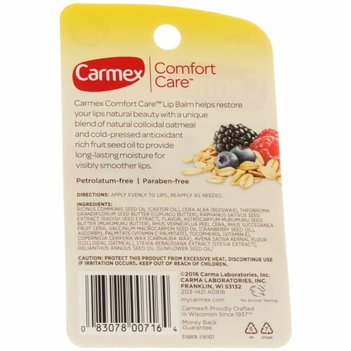 Carmex Mixed Berry Flavored Comfort Care Perspective: bottom