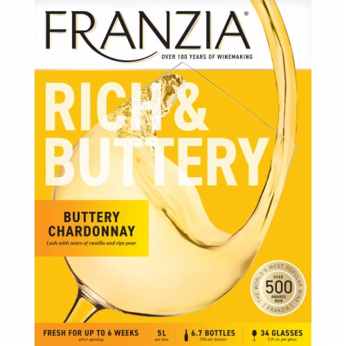 Franzia Bold Blends Rich & Buttery Chardonnay White Wine Box Perspective: bottom