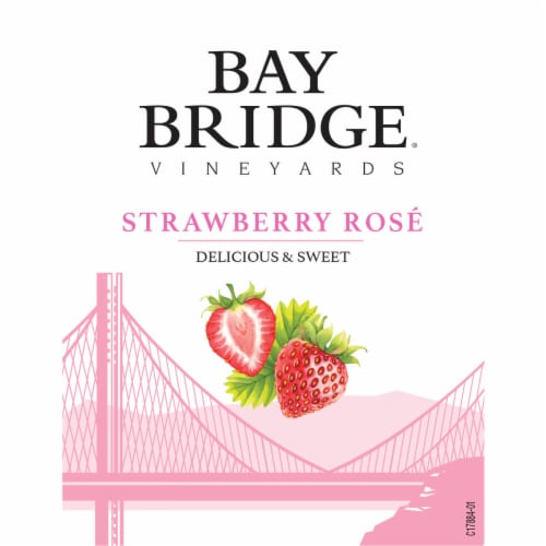 Bay Bridge Strawberry Rose Moscato Wine Perspective: bottom