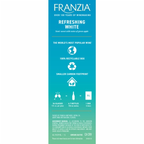 Franzia Refreshing White House Favorites Blend Wine Box Perspective: bottom