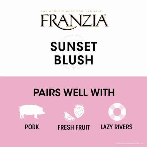Franzia Sunset Blush Blend Rose Wine Box Perspective: bottom
