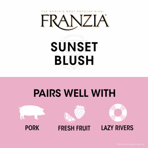 Franzia Sunset Blush Blend Rose Wine Box Perspective: bottom