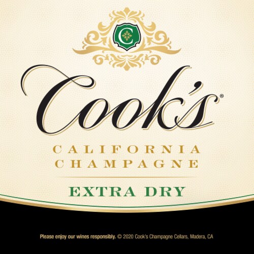 Cook's California Champagne Extra Dry White Sparkling Wine Perspective: bottom
