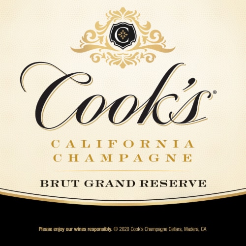Cook's California Champagne Brut Grand Reserve White Sparkling Wine Perspective: bottom