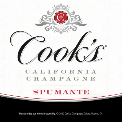 Cook's California Champagne Spumante White Sparkling Wine Perspective: bottom