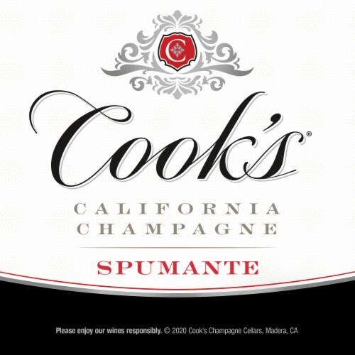 Cook's California Champagne Spumante White Sparkling Wine Perspective: bottom