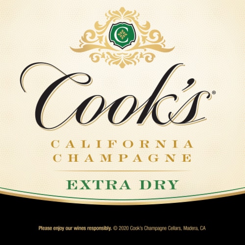 Cook's California Champagne Extra Dry White Sparkling Wine Perspective: bottom