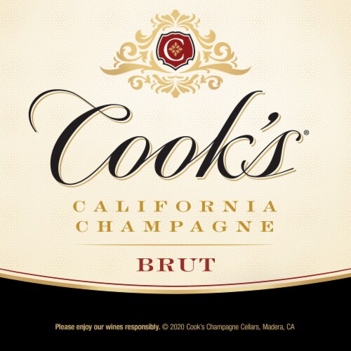 Cook's California Champagne Brut White Sparkling Wine Perspective: bottom