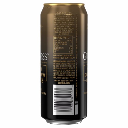 Guinness Nitro Cold Brew Hard Coffee Perspective: bottom