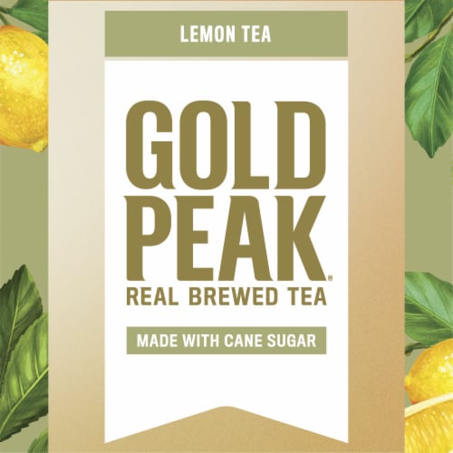 Gold Peak Lemon Sweetened Iced Tea Drink Perspective: bottom