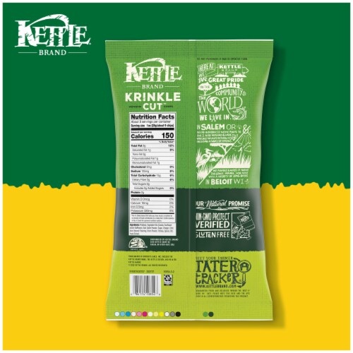 Kettle Brand® Krinkle Cut™ Dill Pickle Potato Chips Perspective: bottom