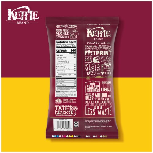 Kettle Brand Potato Chips Bourbon BBQ Kettle Chips Perspective: bottom