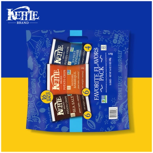 Kettle Brand Potato Chips Variety Pack Of 1.5 Oz Snack Bags Perspective: bottom