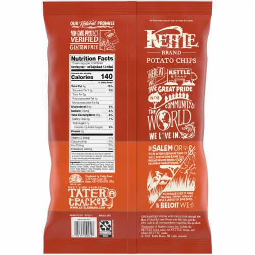 Kettle Brand Potato Chips Backyard Barbeque Kettle Chips Party Size Perspective: bottom
