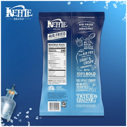 Kettle Brand® Sea Salt and Vinegar Air Fried Kettle Potato Chips Perspective: bottom