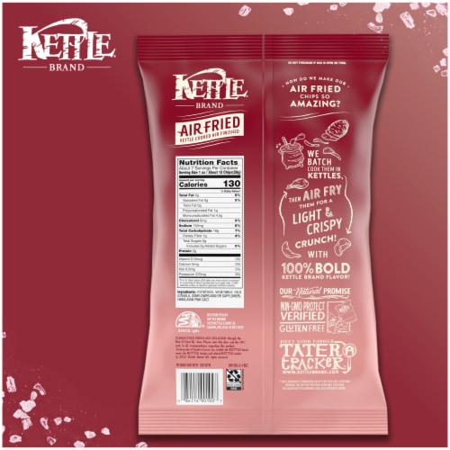 Kettle Brand Potato Chips Air Fried Himalayan Salt Kettle Chips Perspective: bottom