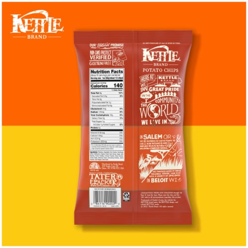 Kettle Brand Backyard Barbeque Kettle Potato Chips Gluten-Free Non-Gmo Perspective: bottom