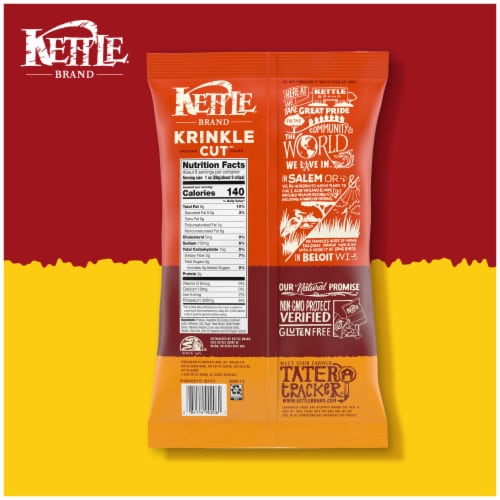 Kettle Brand Potato Chips Krinkle Cut Habanero Lime Kettle Chips Perspective: bottom