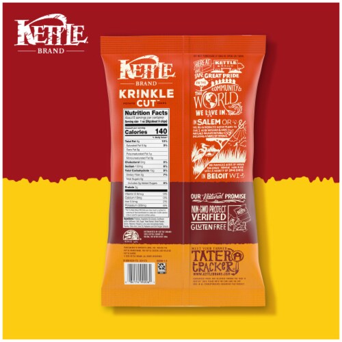 Kettle Brand Potato Chips Krinkle Cut Habanero Lime Kettle Chips Perspective: bottom
