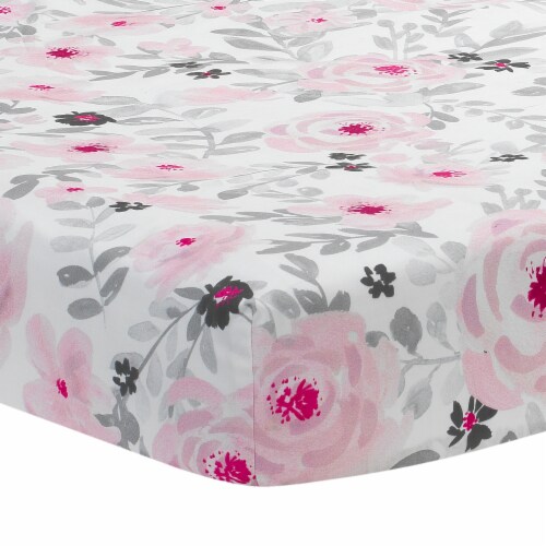 Bedtime Originals Blossom 4-Piece Toddler Bedding Set - Pink, Garden, Floral Perspective: bottom