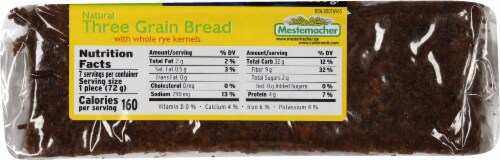 Mestemacher Natural Three Grain Bread Perspective: bottom