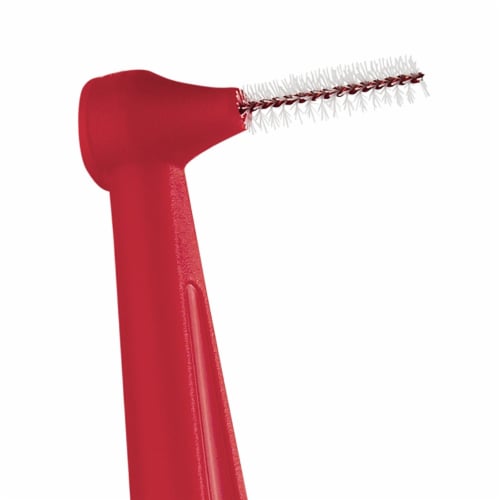 TEPE Interdental Brush Angle Cleaners - Dental Brushes Between Teeth 6 Pk, Red .5mm Perspective: bottom