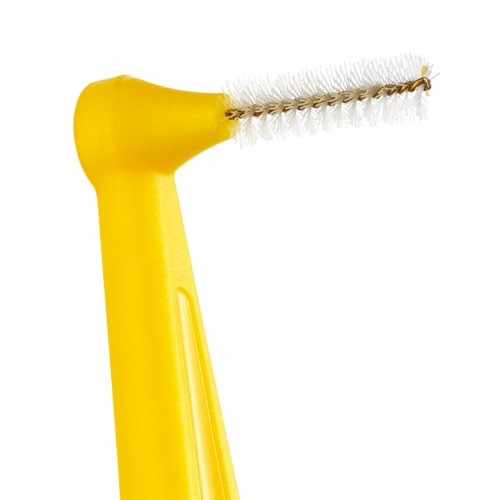 TEPE Interdental Brush Angle Cleaners - Dental Brushes Between Teeth 6 Pk, Yellow 0.7mm Perspective: bottom