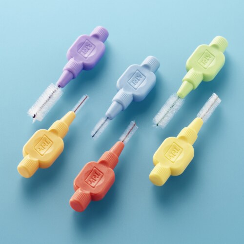 TEPE Interdental Brush Extra Soft Mixed Pack - Brushes Between Teeth 8 Pk, 0.45 to 1.1 MM Perspective: bottom