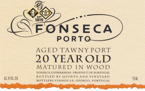 Fonseca 20 Year Tawny Porto Portuguese Dessert Wine Perspective: bottom