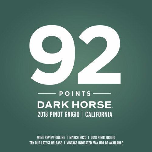 Dark Horse Pinot Grigio White Wine Single Can Perspective: bottom