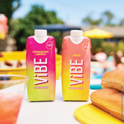 ViBE Twisted Sips Peach Ready to Drink Wine Cocktail Perspective: bottom