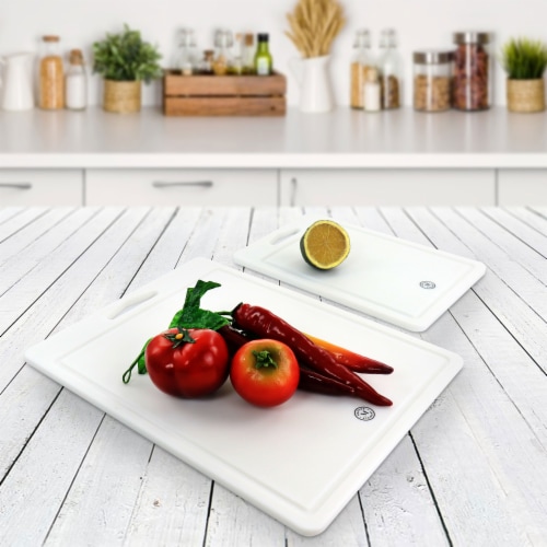 Martha Stewart Plastic Cutting Board Set - White, 2 pc - Fry's Food Stores