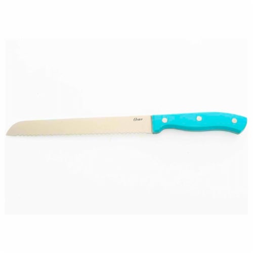 Oster Evansville 14 Piece Stainless Steel Kitchen Knife Cutlery Set, Turquoise Perspective: bottom