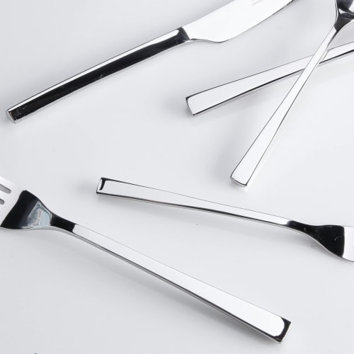 Gibson Elite Sparland Forged Stainless Steel Flatware Silverware Set, 20 Piece Perspective: bottom