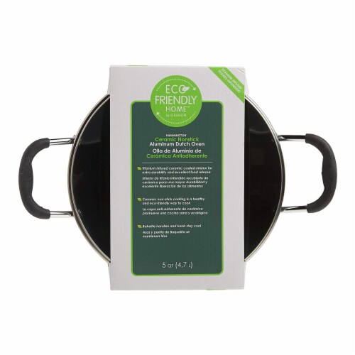 Gibson Hummington NonStick Ceramic 5Quart Dutch Oven with Lid, Grey