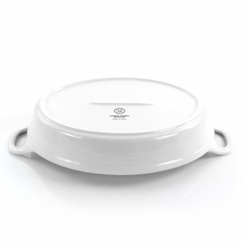 Martha Stewart White Stoneware Baker Set Perspective: bottom